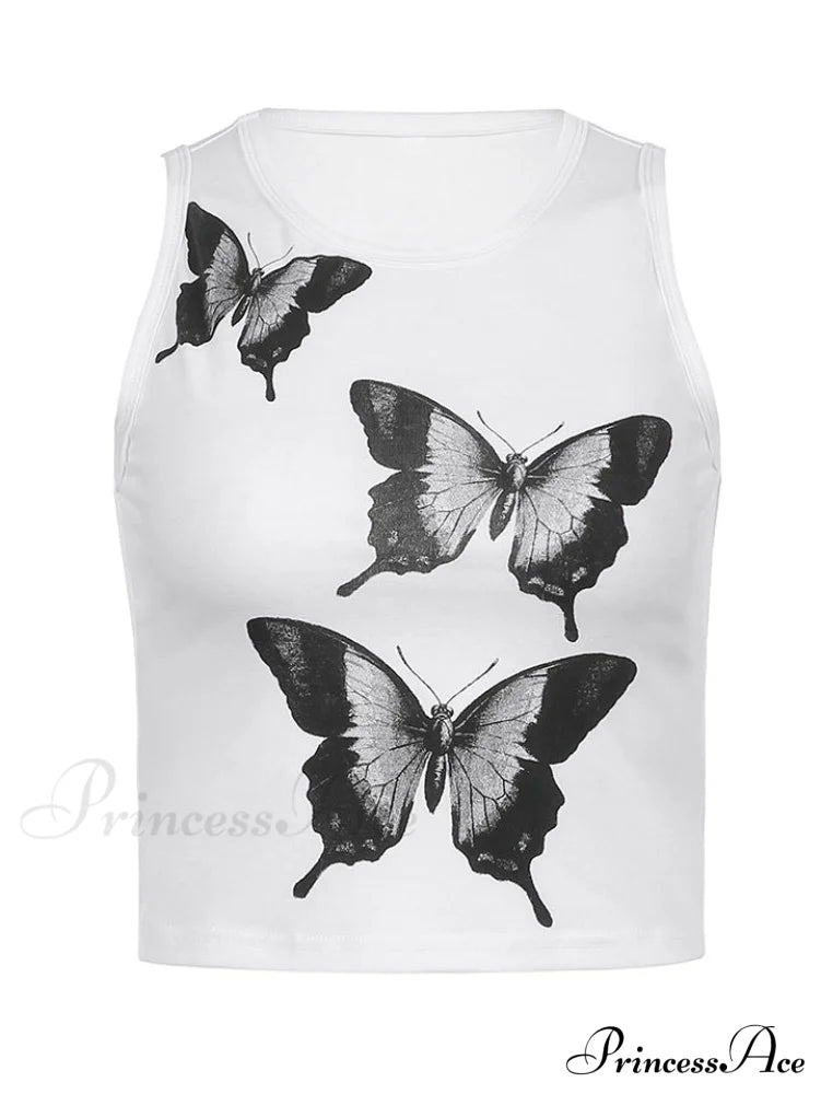 Butterfly Pendant Graceful Link Chain Necklace Tank Tops&Camis