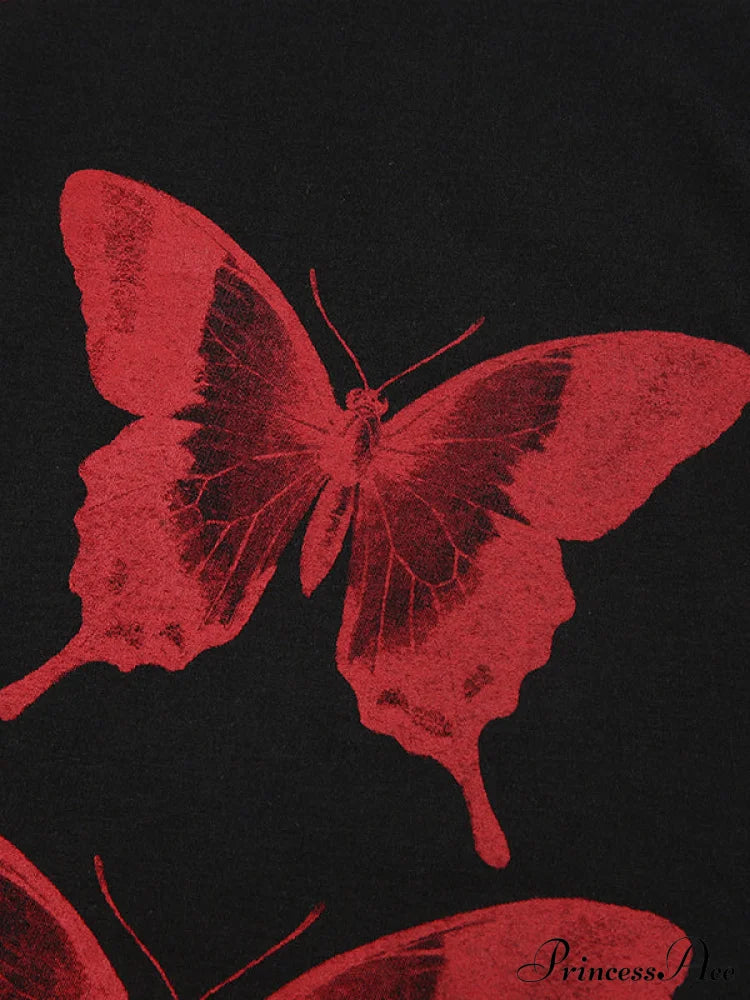 Butterfly Pendant Graceful Link Chain Necklace Tank Tops&Camis