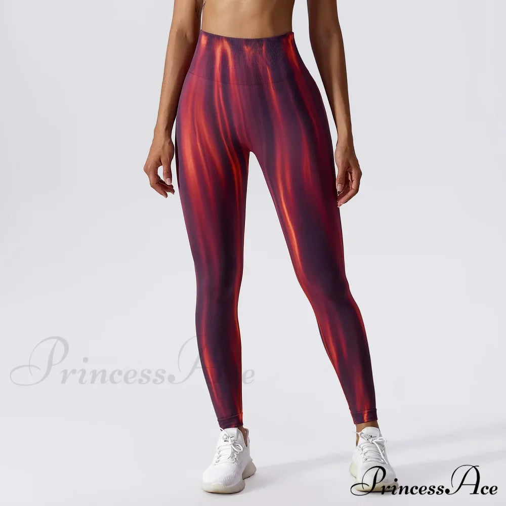Buttocks Seamless Yoga Legging Red / S
