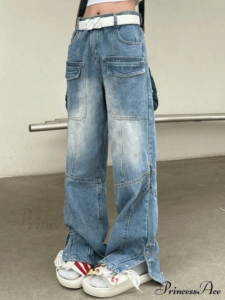 Button Slit Graceful Bodycon Midi Dress Jeans