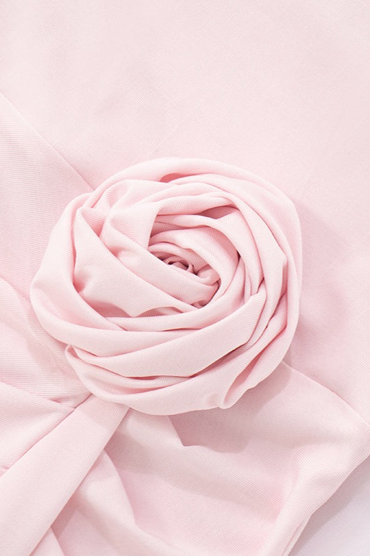 Strapless Floral Tie Maxi Dress