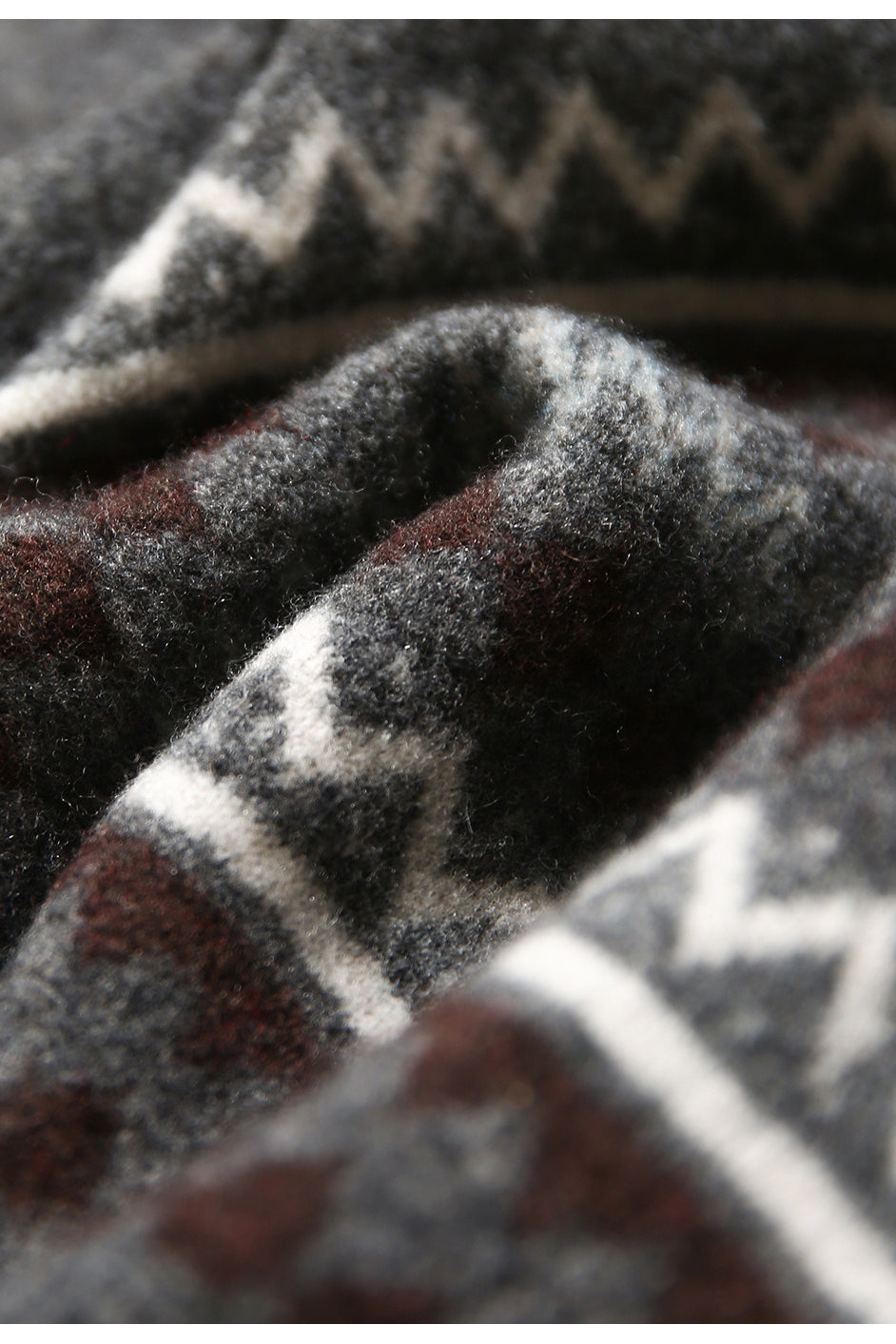 Fair Isle Loose Crewneck Plus Size Knit Sweater