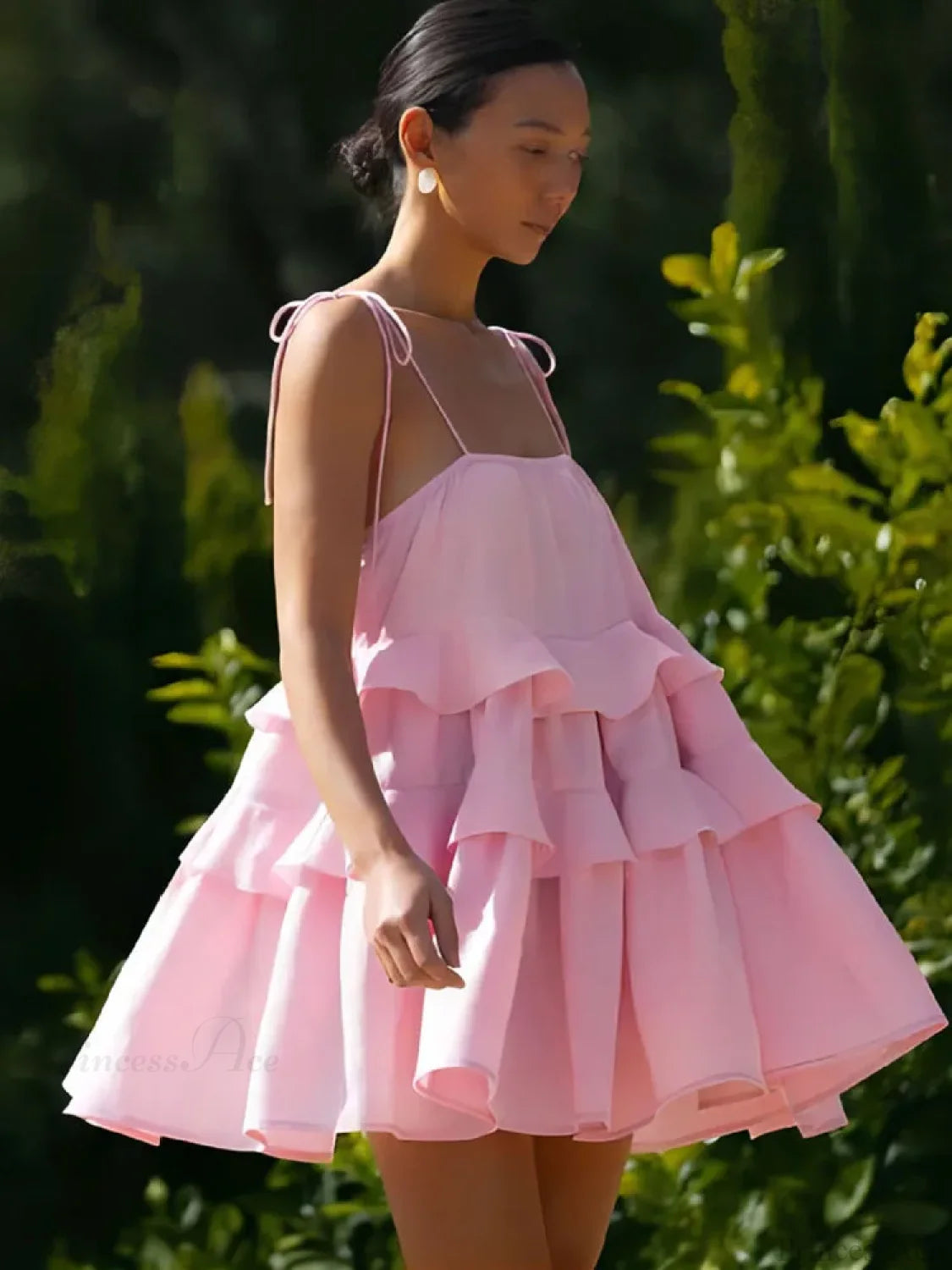 Cake Neck High-Waist Mini Dress minidress-250223