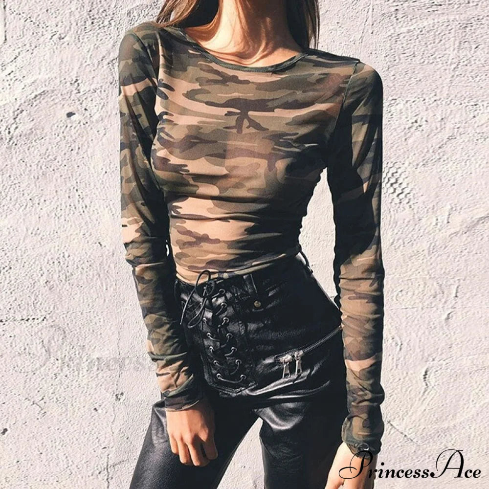 Camouflage Print T-Shirt
