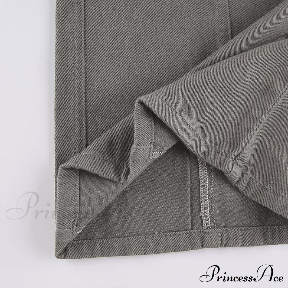 Cargo Streetwear Mom Pants Baggy Low Leg Waist 90S Denim Vintage Wide Jeans Trousers Trendy Korean
