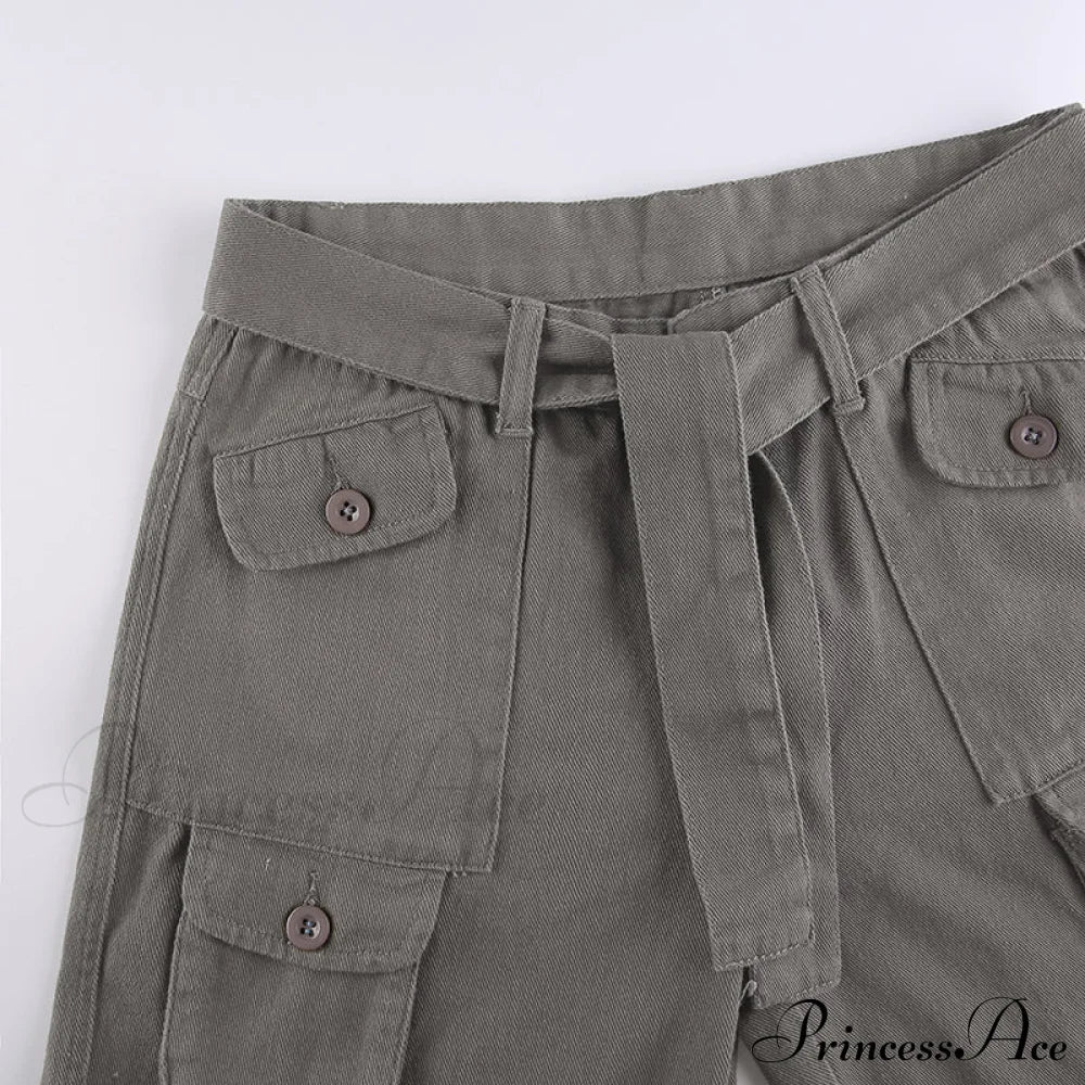 Cargo Streetwear Mom Pants Baggy Low Leg Waist 90S Denim Vintage Wide Jeans Trousers Trendy Korean