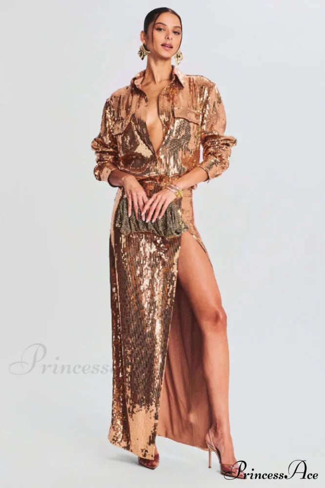 Carlotta Sequin Top + Skirt Set | Dress In Beauty