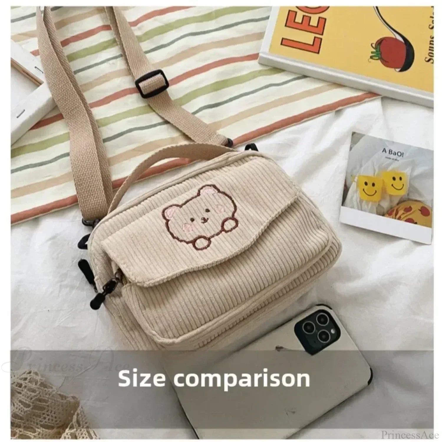 Cartoon Bear Casual Crossbody Shoulder Bag crossbody-250126