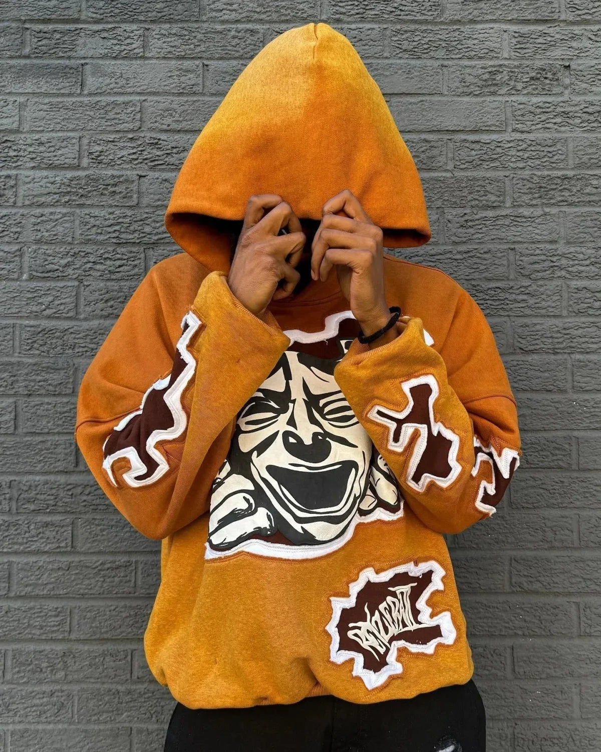 Cartoon Patch Embroidery Fashion Hoodie