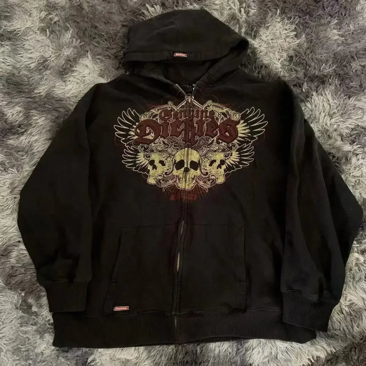 Cartoon Patch Embroidery Fashion Hoodie black 4 / M