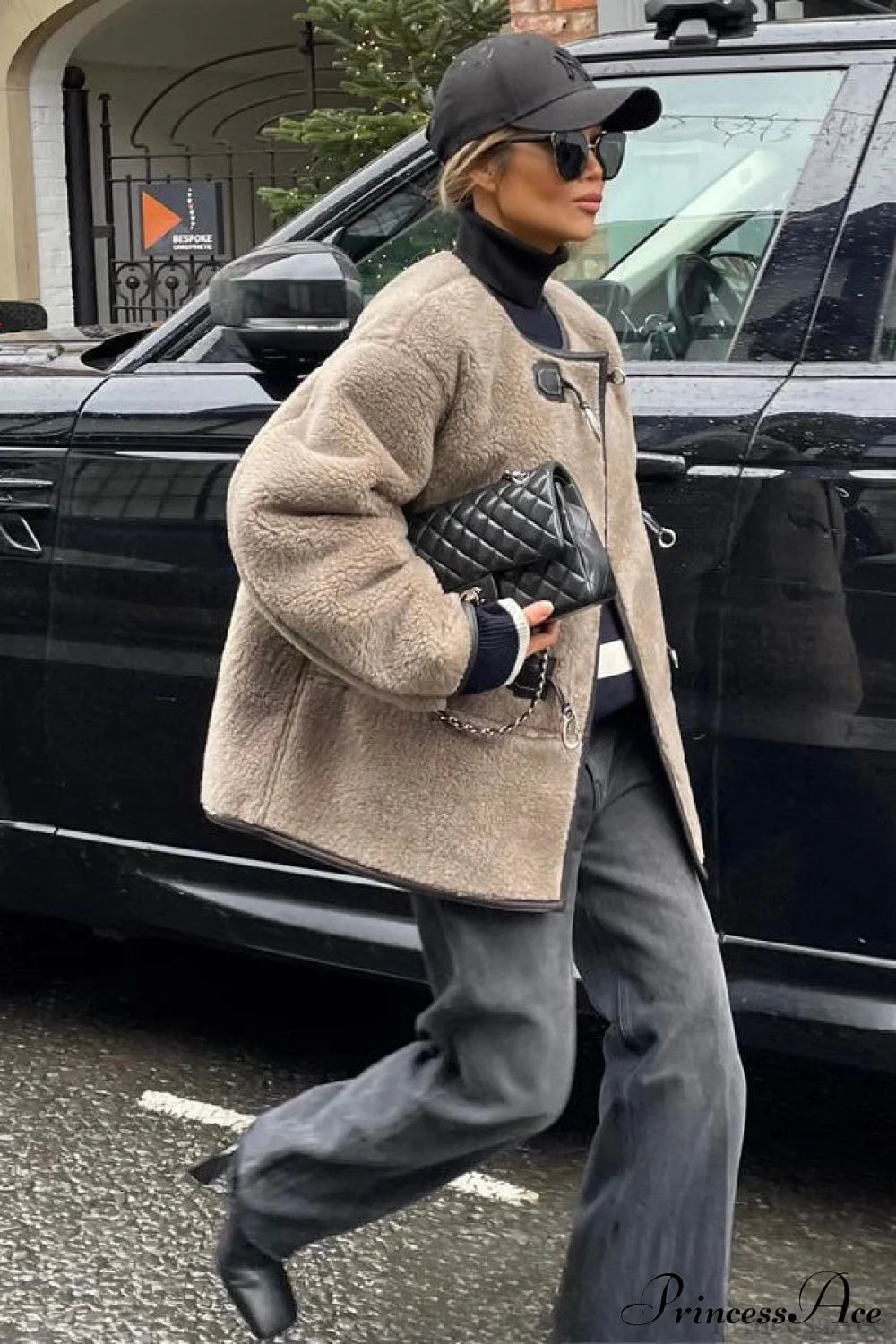 Cashmere Metal Snap Cardigan Coat