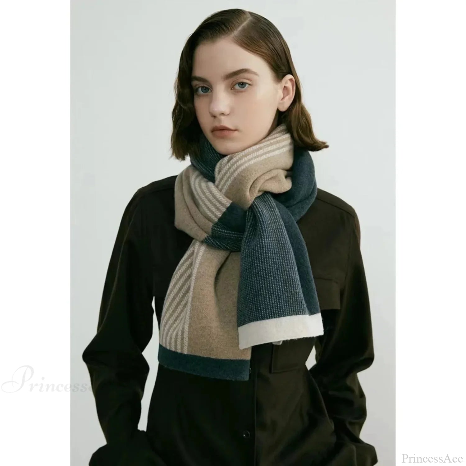 Cashmere Winter Scarf For Women - Designer Knit Warmth Dark Green / L180Cm W32Cm Scarfs-L