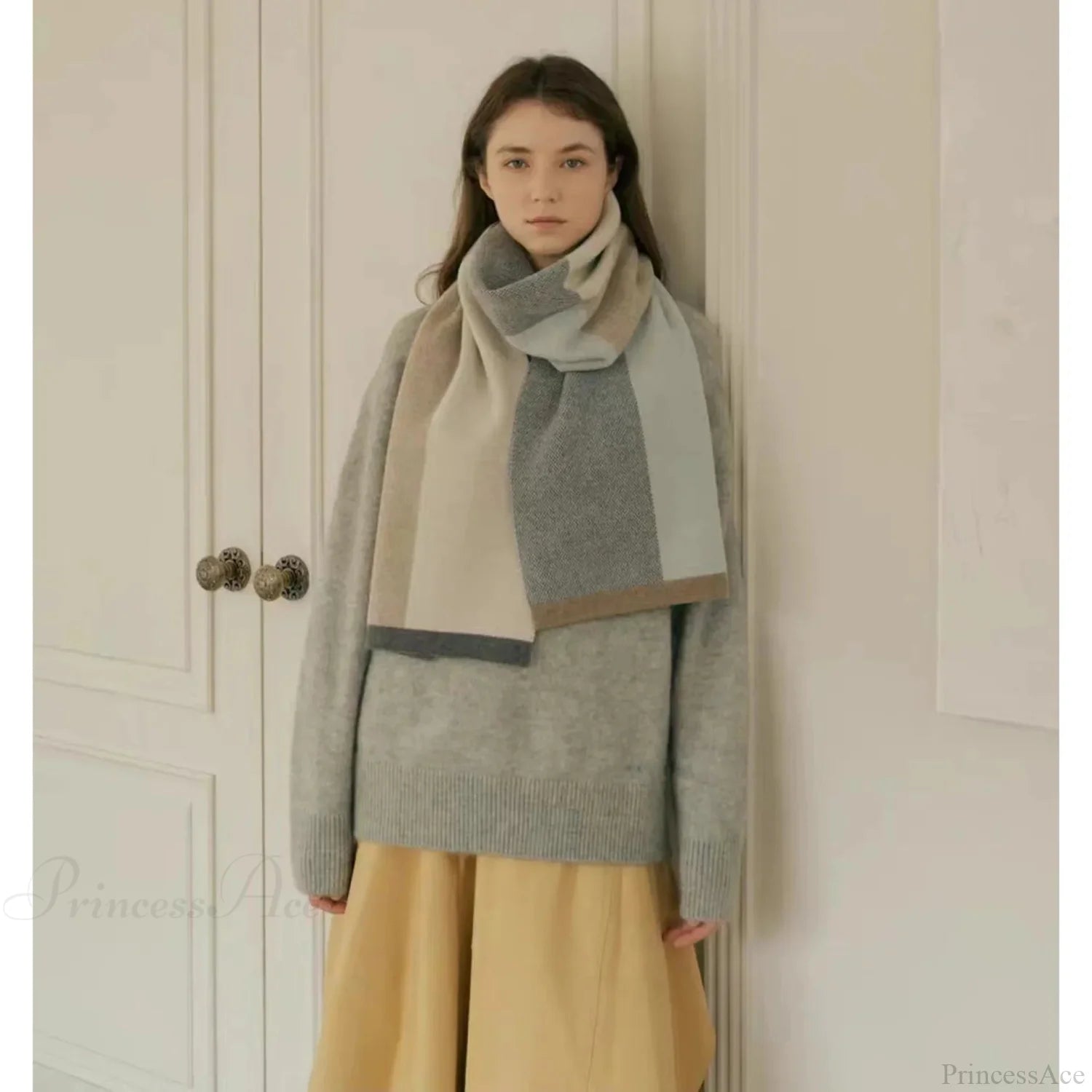 Cashmere Winter Scarf For Women - Designer Knit Warmth Mint Green / L180Cm W32Cm Scarfs-L