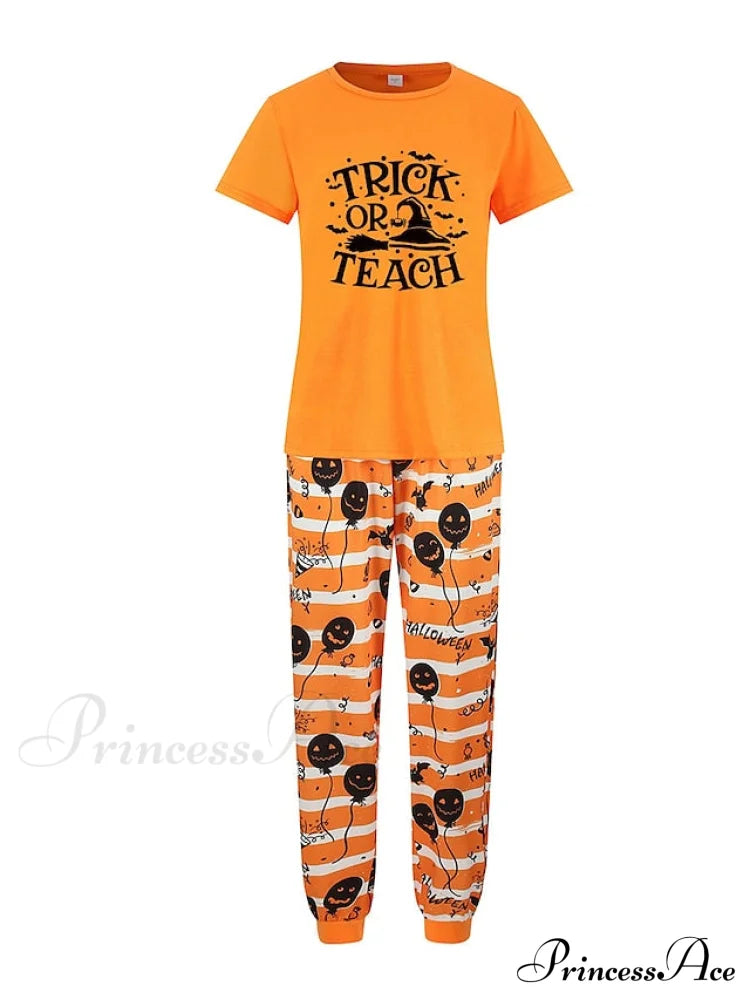 Casual Arm Letter T-Shirt Pant Pajama Breathable Home Women’s Black Brief Tee Animal Fall Neck