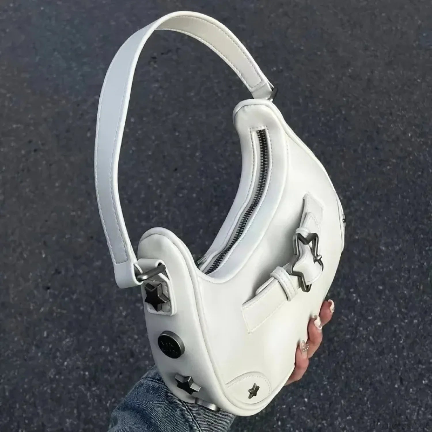 Casual Cute White Star Shoulder Bag shoulder-250126