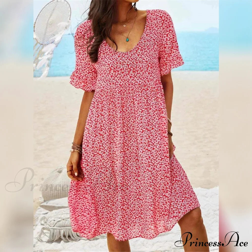 Casual Floral Dress For Women