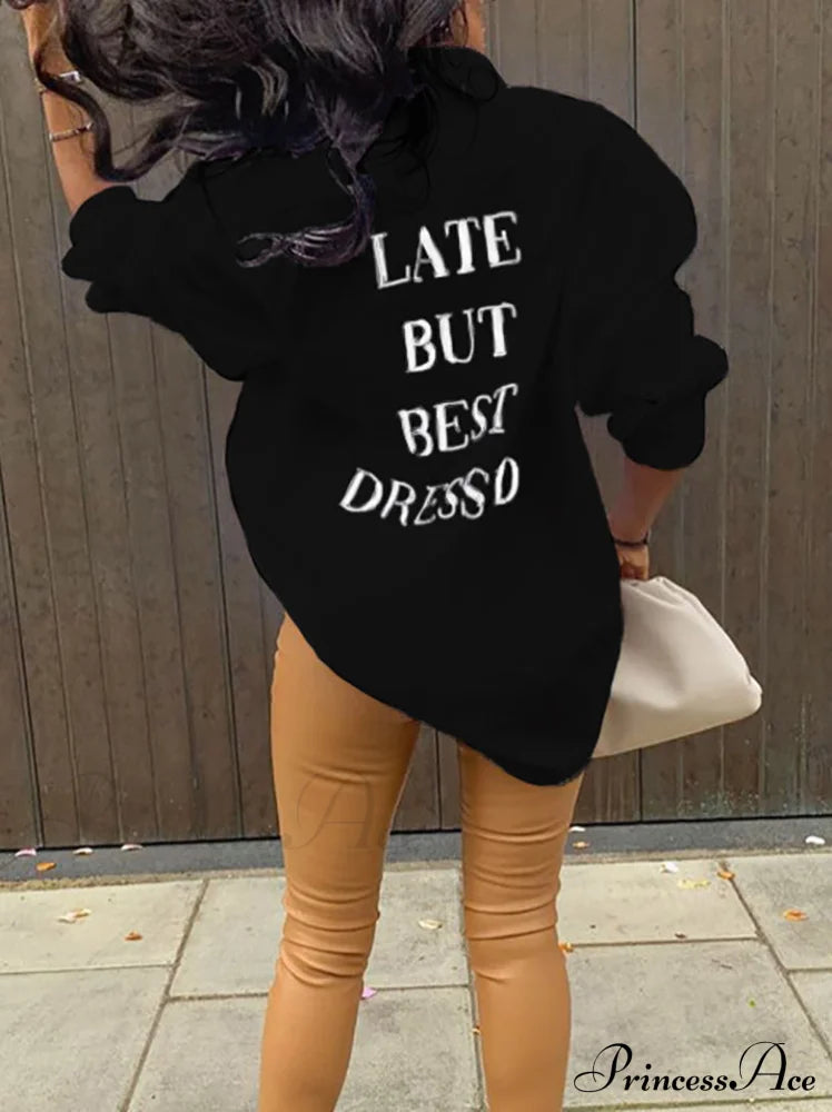 Casual Knit Graceful Two-Piece Outfit Black / L Shirts & Tops