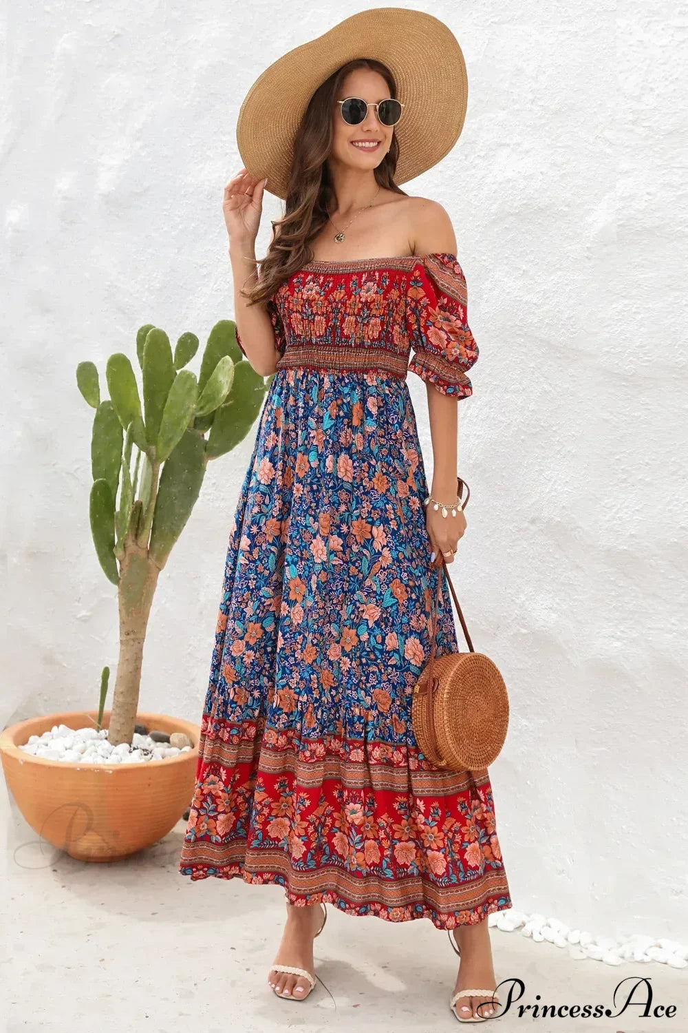Casual Midi Sexy Elegant Beach Vacation Boho Dress
