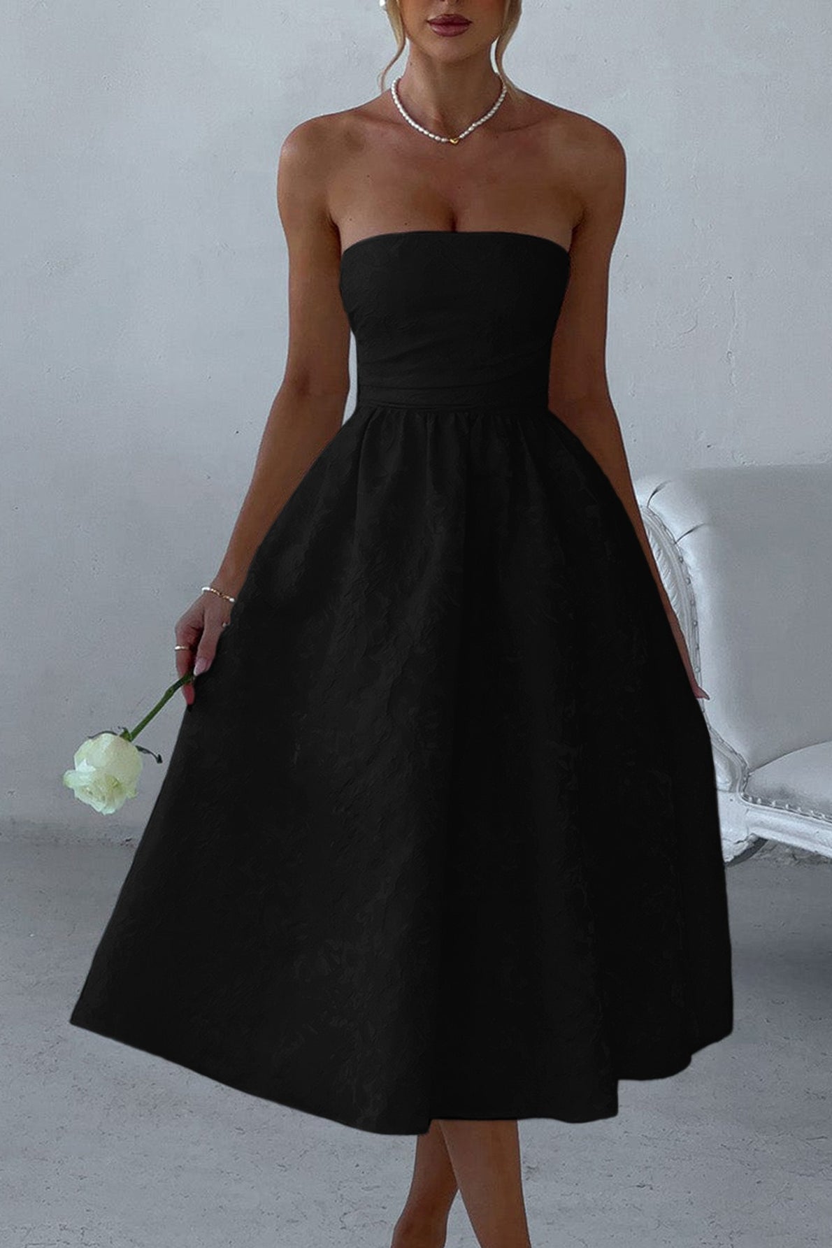 Strapless Elegant Party Dress