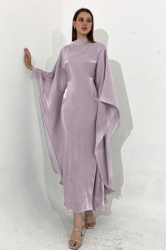 Silky Flowy Loose Robe Style Midi Dress