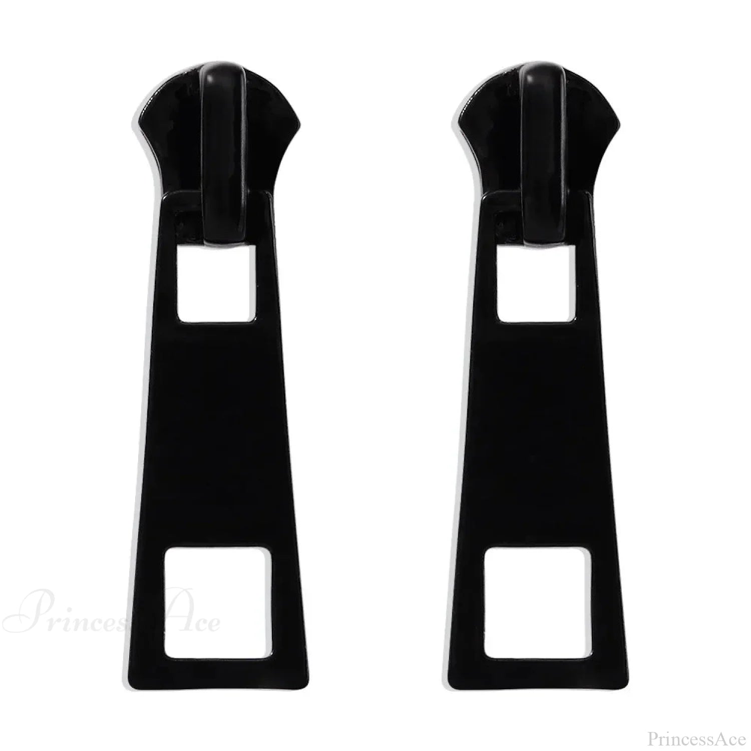 Characteristics Fastener Geometrical Rap Earring Black