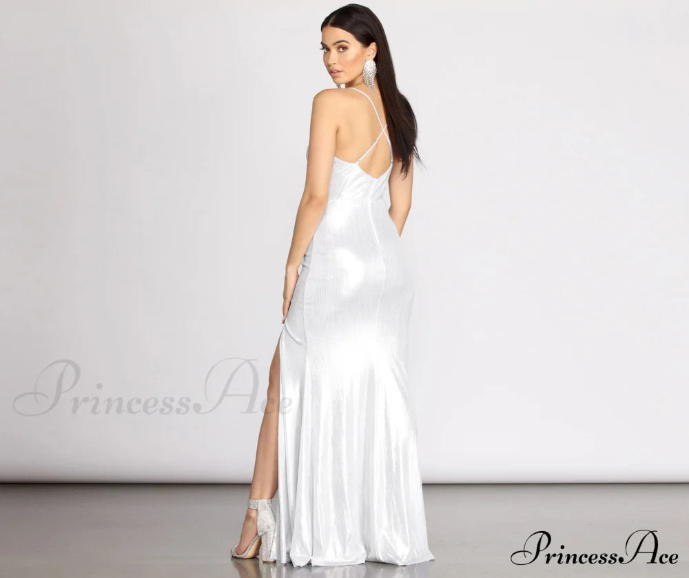 Charlie Metallic Stylish Knit Mermaid Dress S.o. Long Dresses