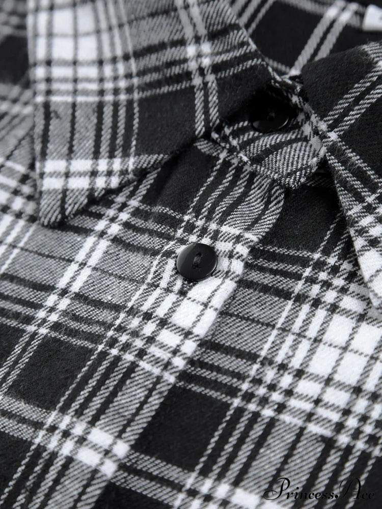 Checkered Charming Oversized Shirt Shirts