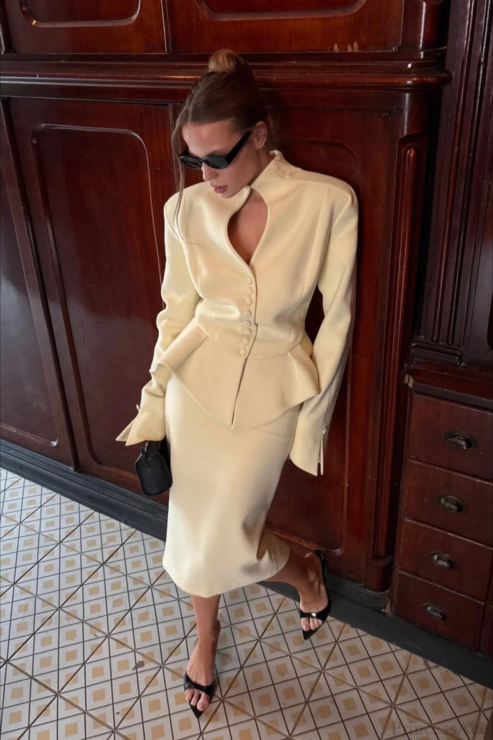 Chic Tweed Sophisticated Professional Two Piece Set