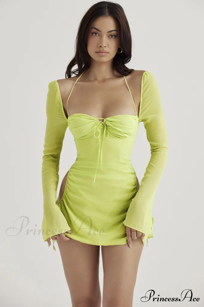 Chiffon Halter Mini Dress | Dress In Beauty