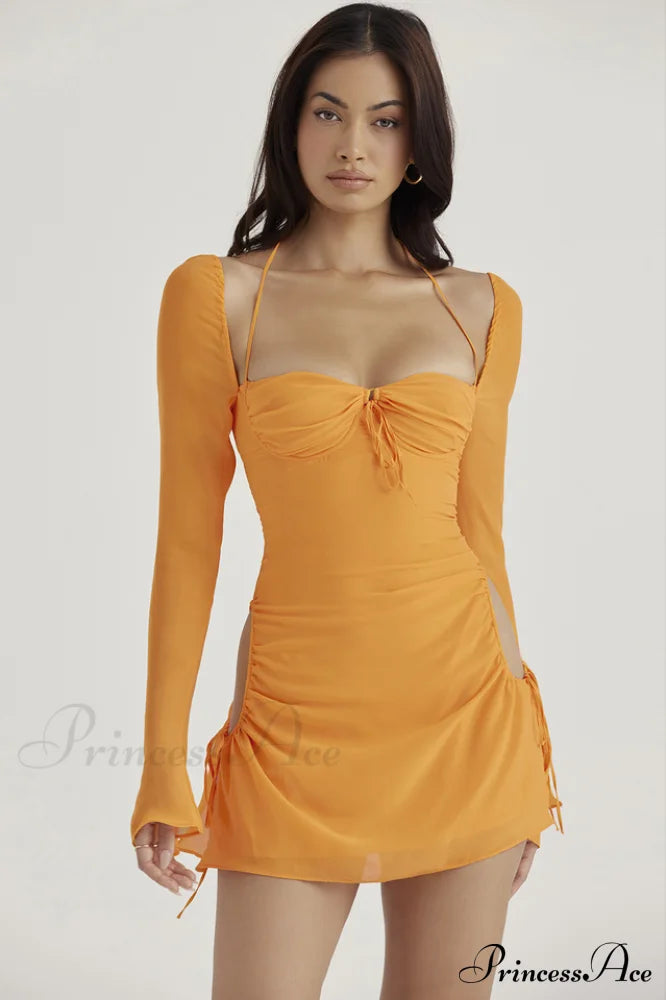 Chiffon Halter Mini Dress | Dress In Beauty