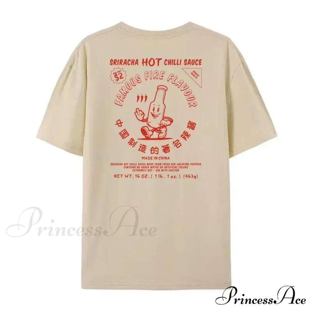 Chilli Sauce Back Charming Print Graphic Tee Tees