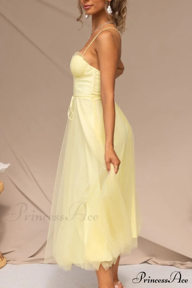 Cindy Tulle Stylish Midi Dress