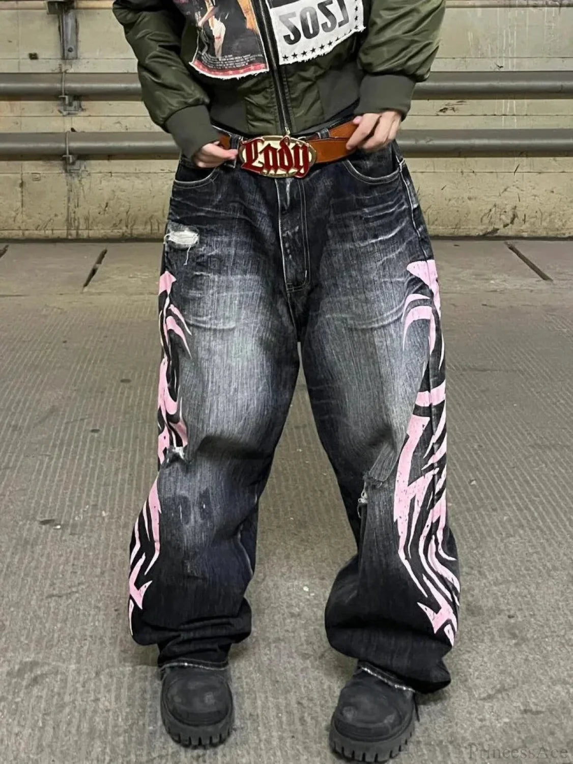 Clean Blade Print Gothic Trouser black / M