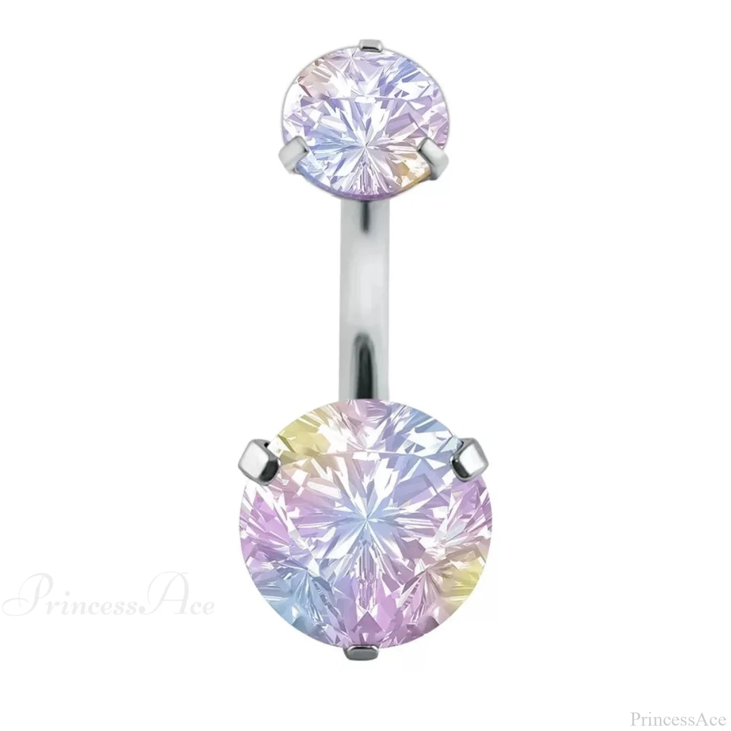 Clear Circular Medieval Surgical Belly Ring Colored C