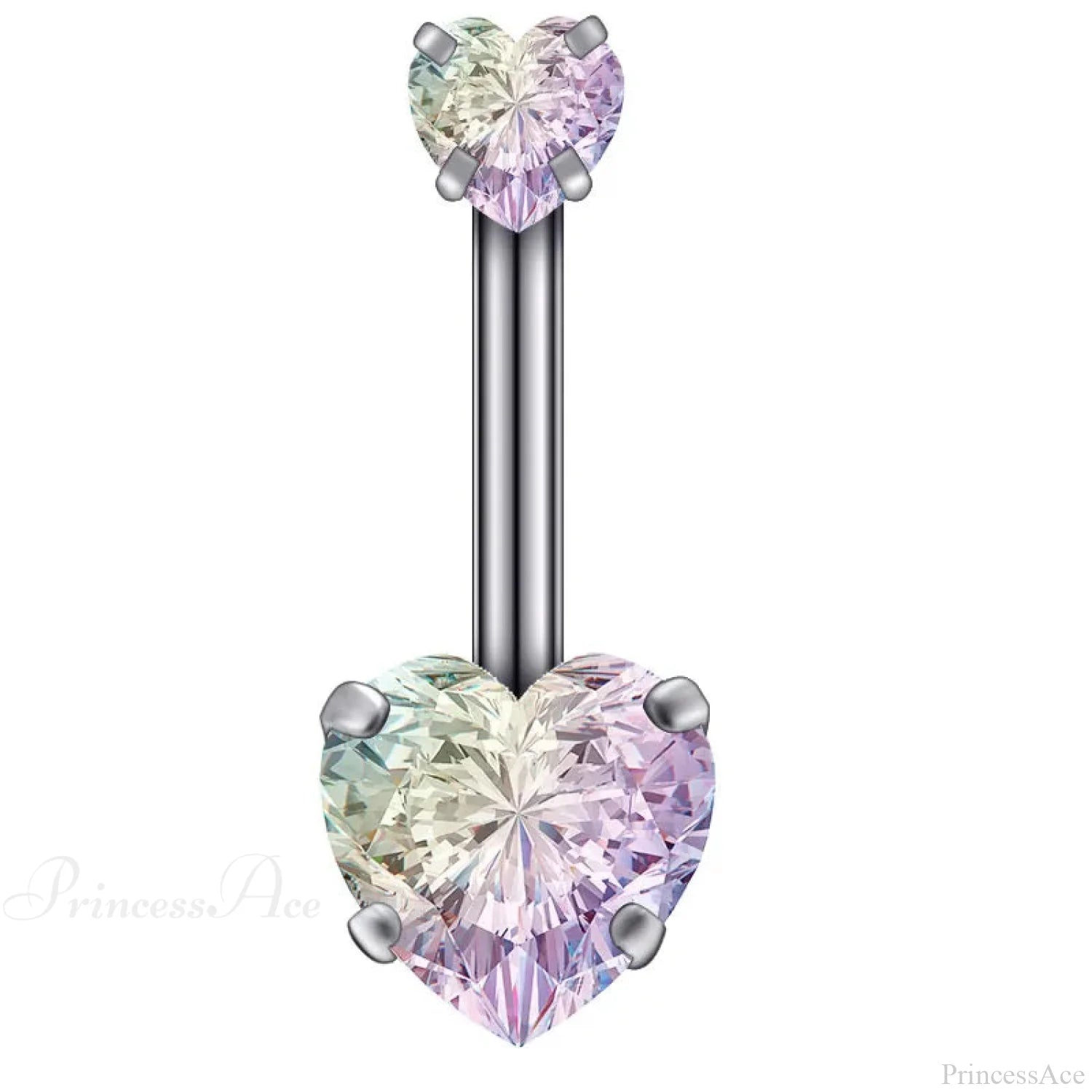 Clear Circular Medieval Surgical Belly Ring Colorful