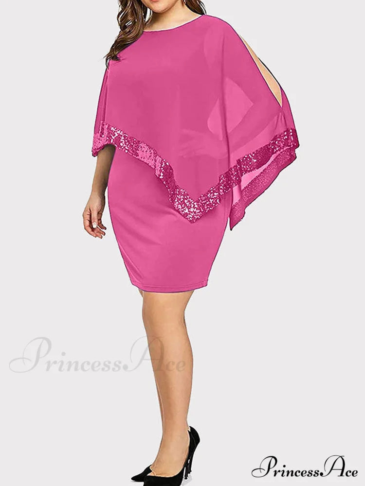 Cold Shoulder Long Trendy Sleeve Knit Top Dresses