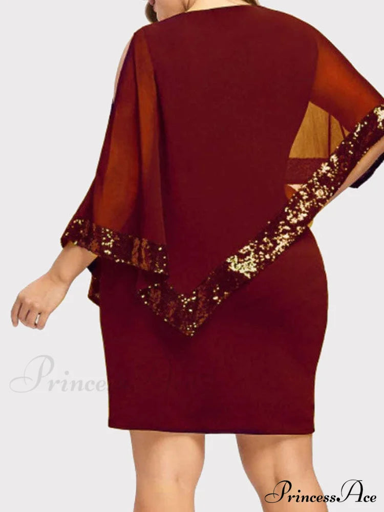 Cold Shoulder Long Trendy Sleeve Knit Top Dresses