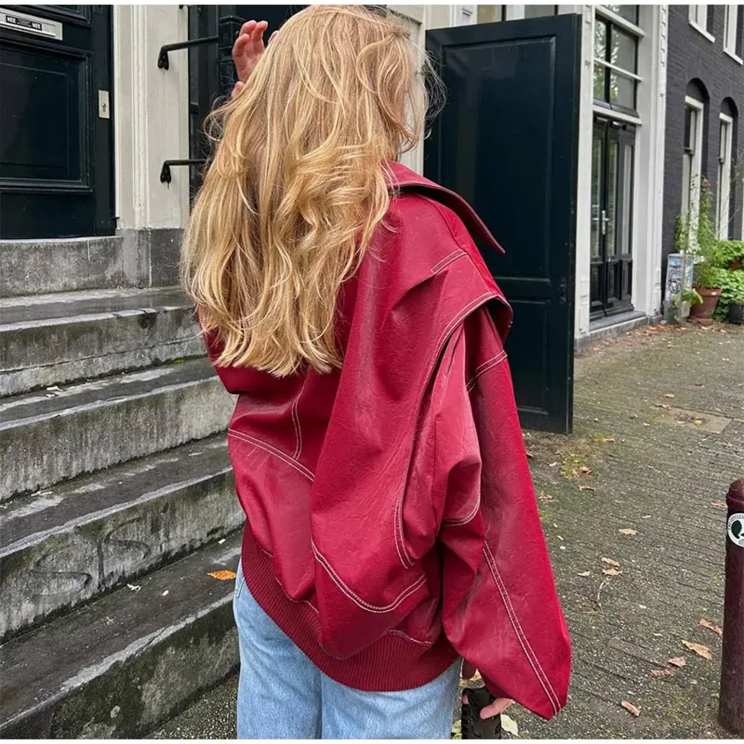 Collar Zipper Stylish Bomber Overshirt Jacket