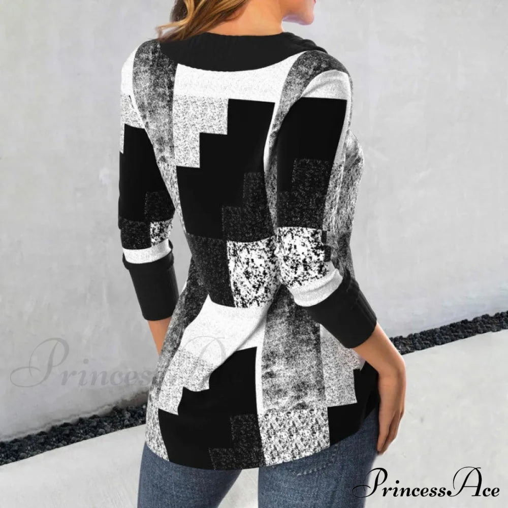 Color Block Blouse Blouses