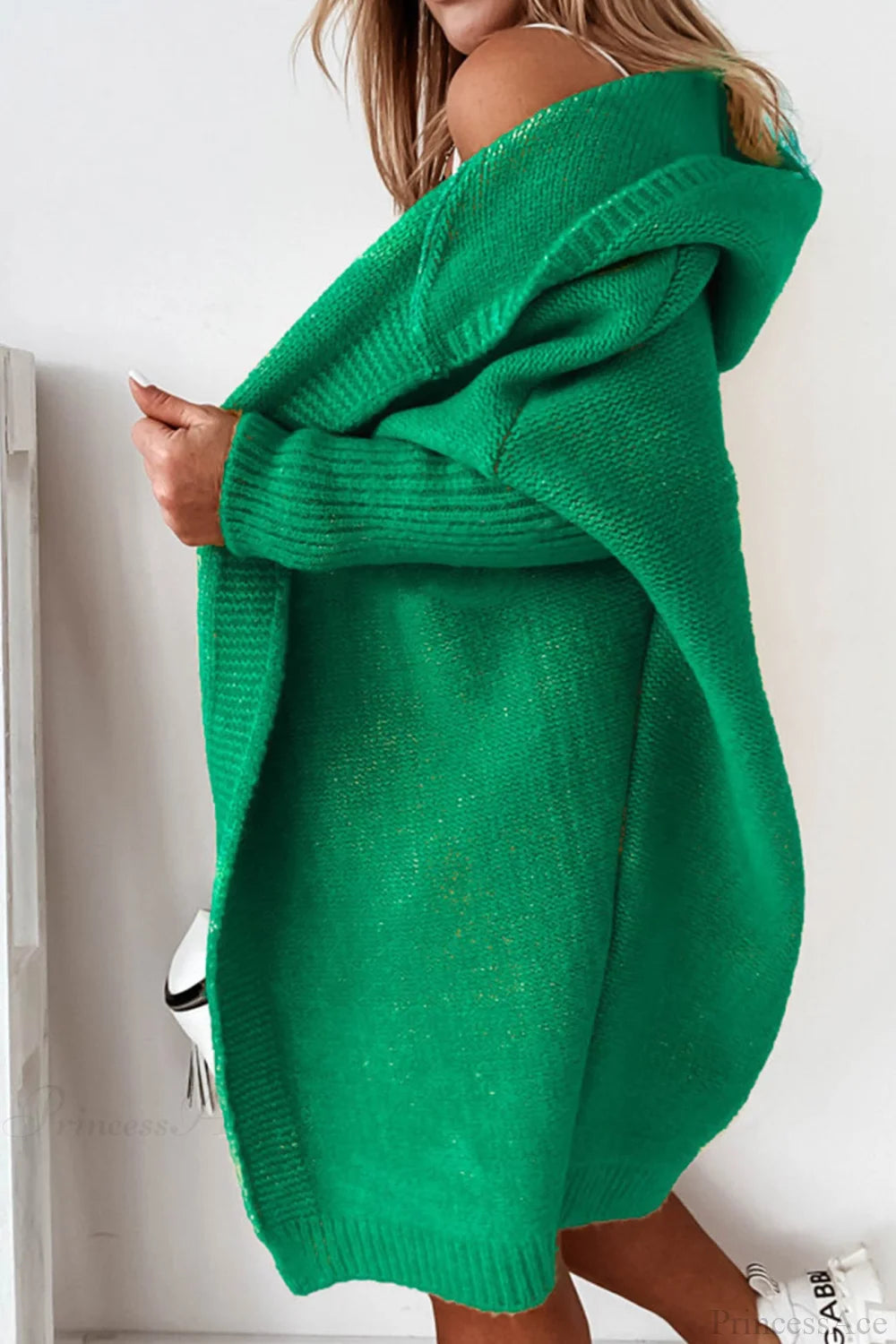 Hoodie Front Open Cardigan Grass Green / L Cardigans