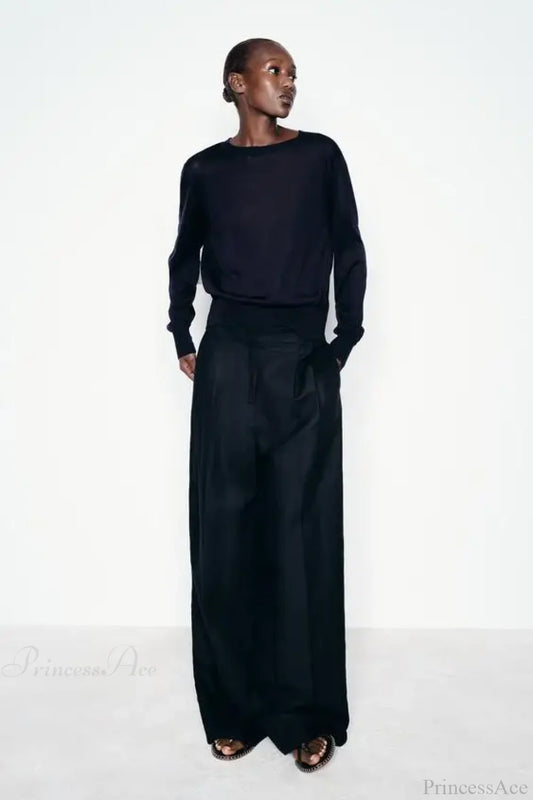 Color Contrasting Bow Bat Sleeve Cardigan