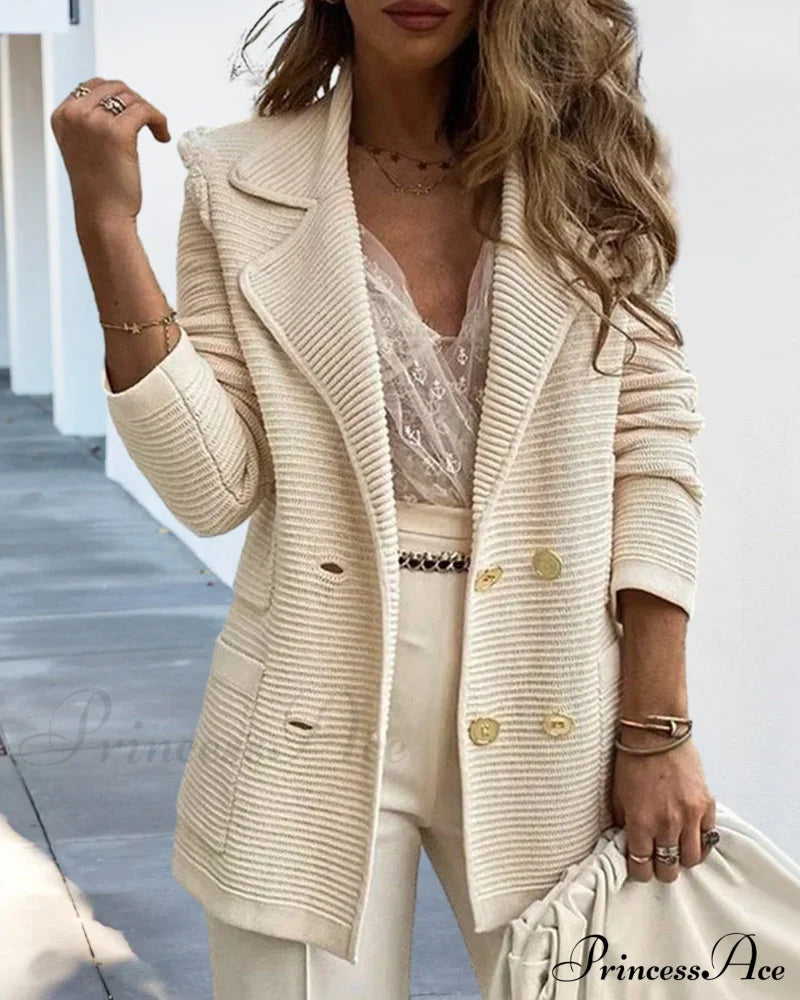 Colored Stylish Solid Jacket Coats-L