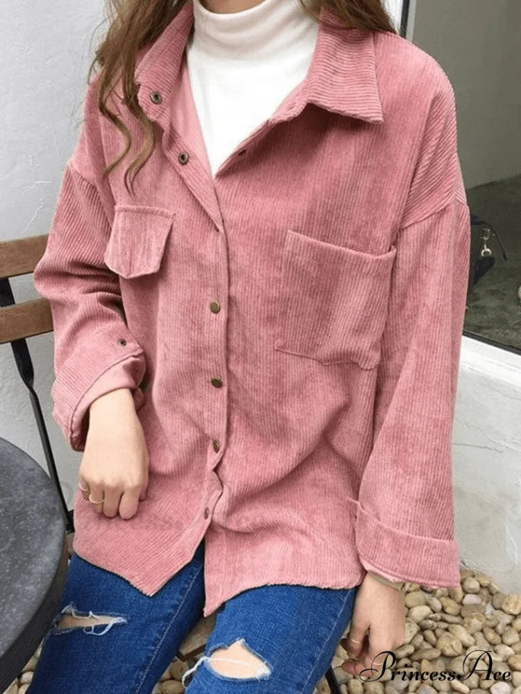 Coral Velvet Graceful Open Front Coat Pink / M Shirts