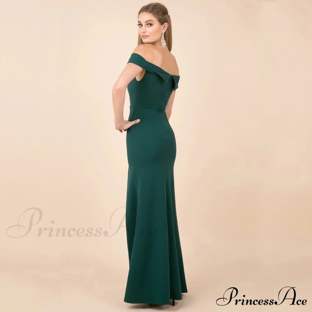 Coralie Off Shoulder Charming Front Slit Dress S.o. Long Dresses