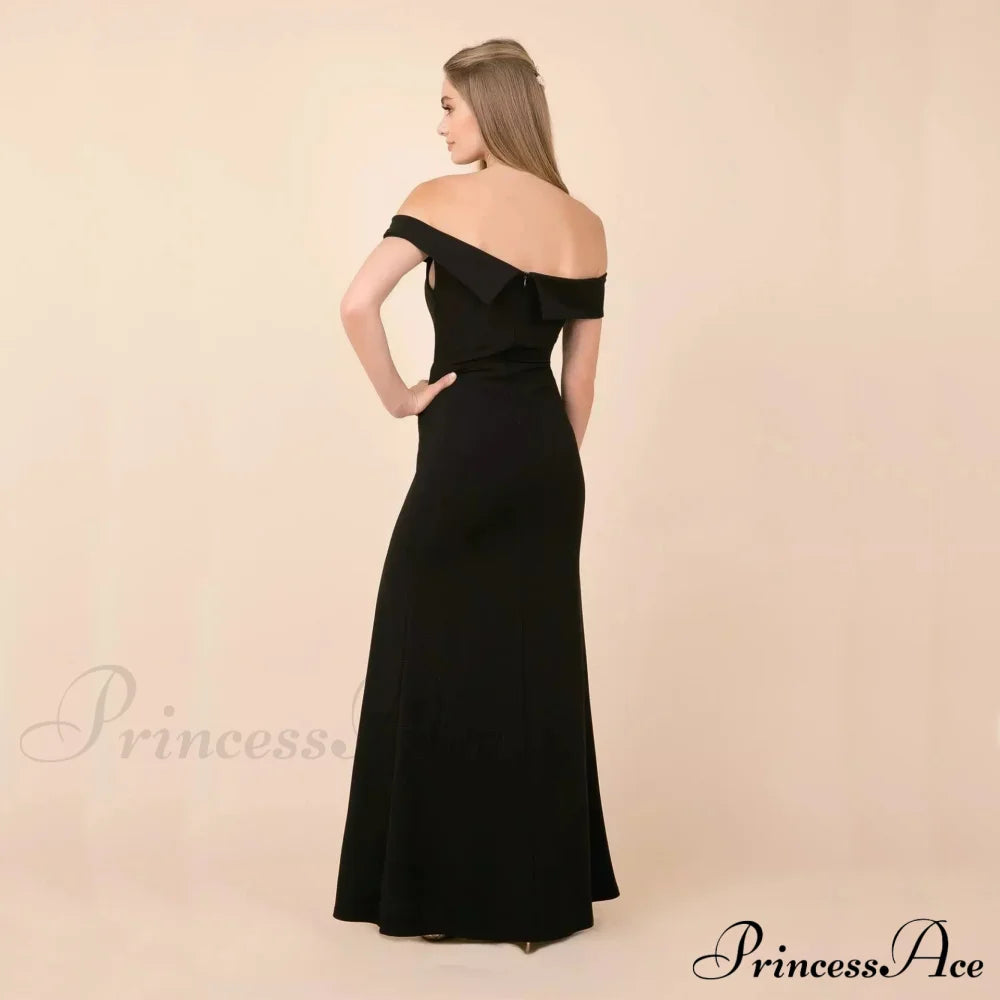 Coralie Off Shoulder Charming Front Slit Dress S.o. Long Dresses