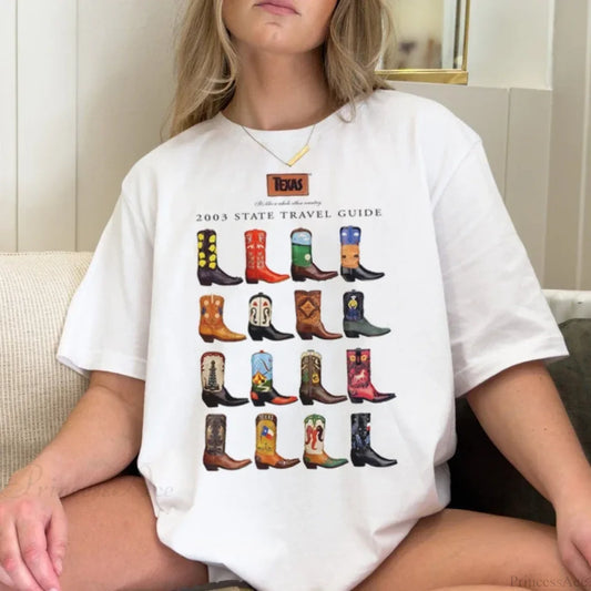 Cowboy Boots Retro Graphic T-shirt t-shirt-250223