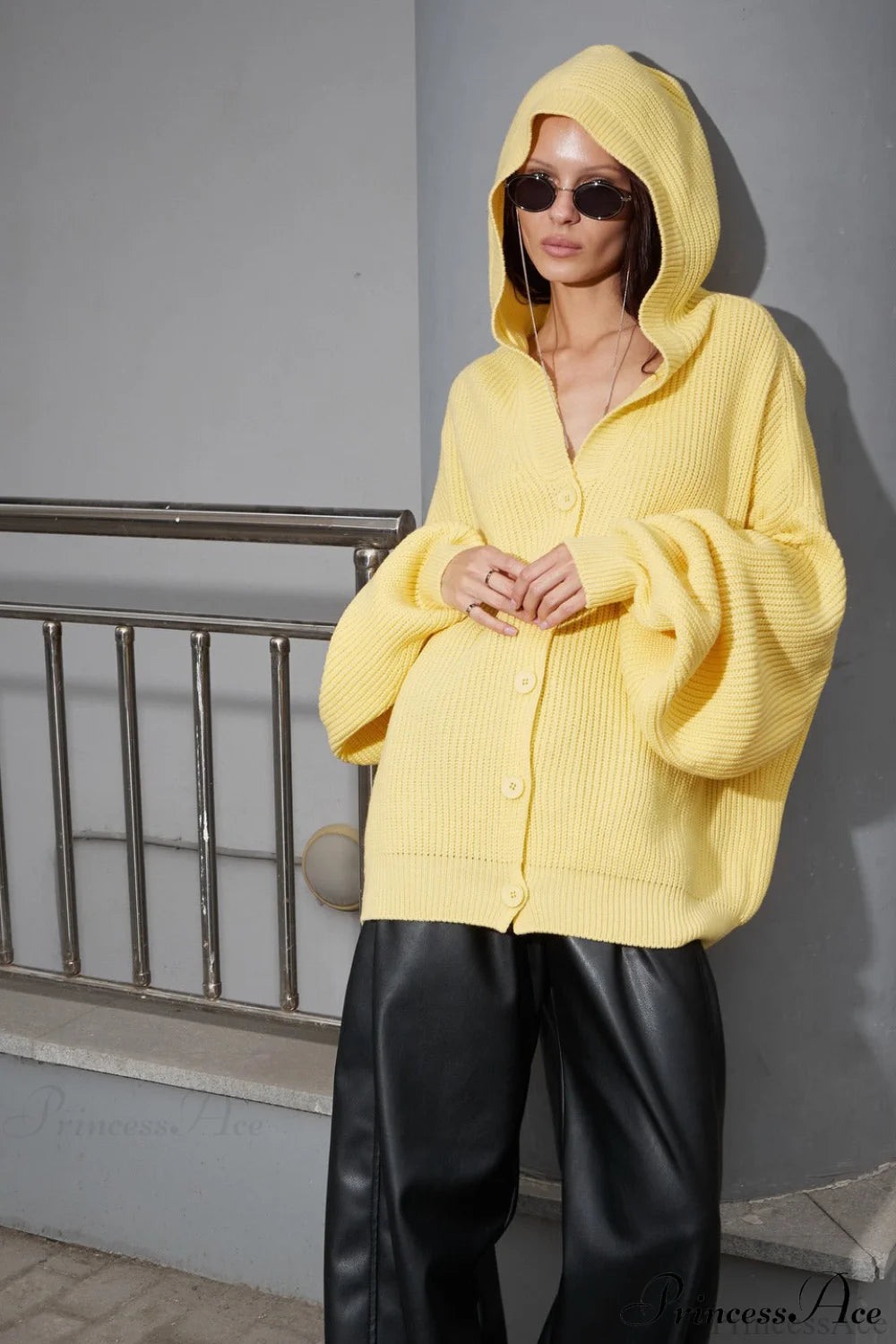 Cozy Knit Oversized Hoodie