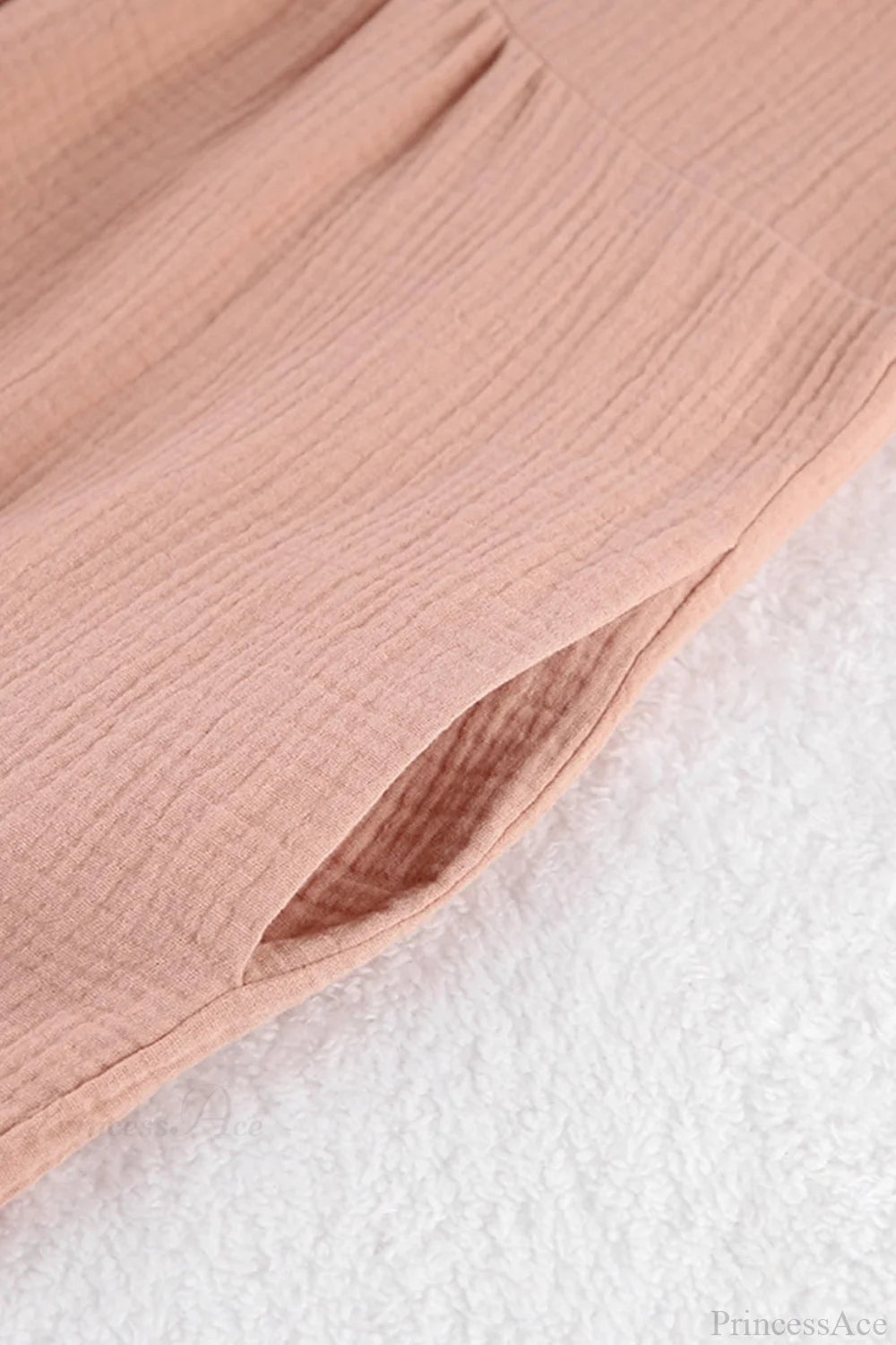 Crepe V Neck Puff Sleeve Loose Dress Midi Dresses