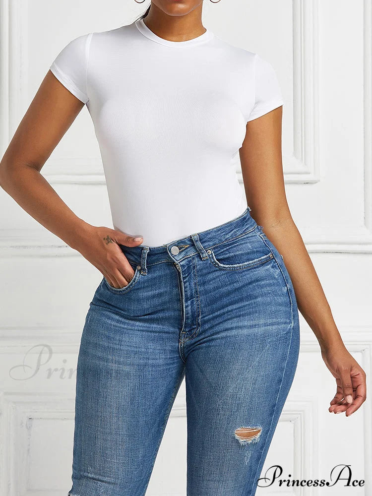 Crew Neck Graceful Smiley Face Sweater Jumpsuits & Rompers