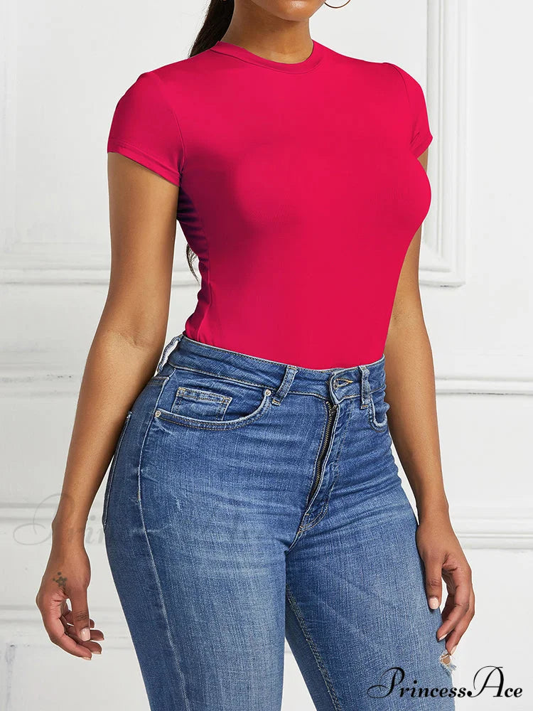 Crew Neck Graceful Smiley Face Sweater Jumpsuits & Rompers